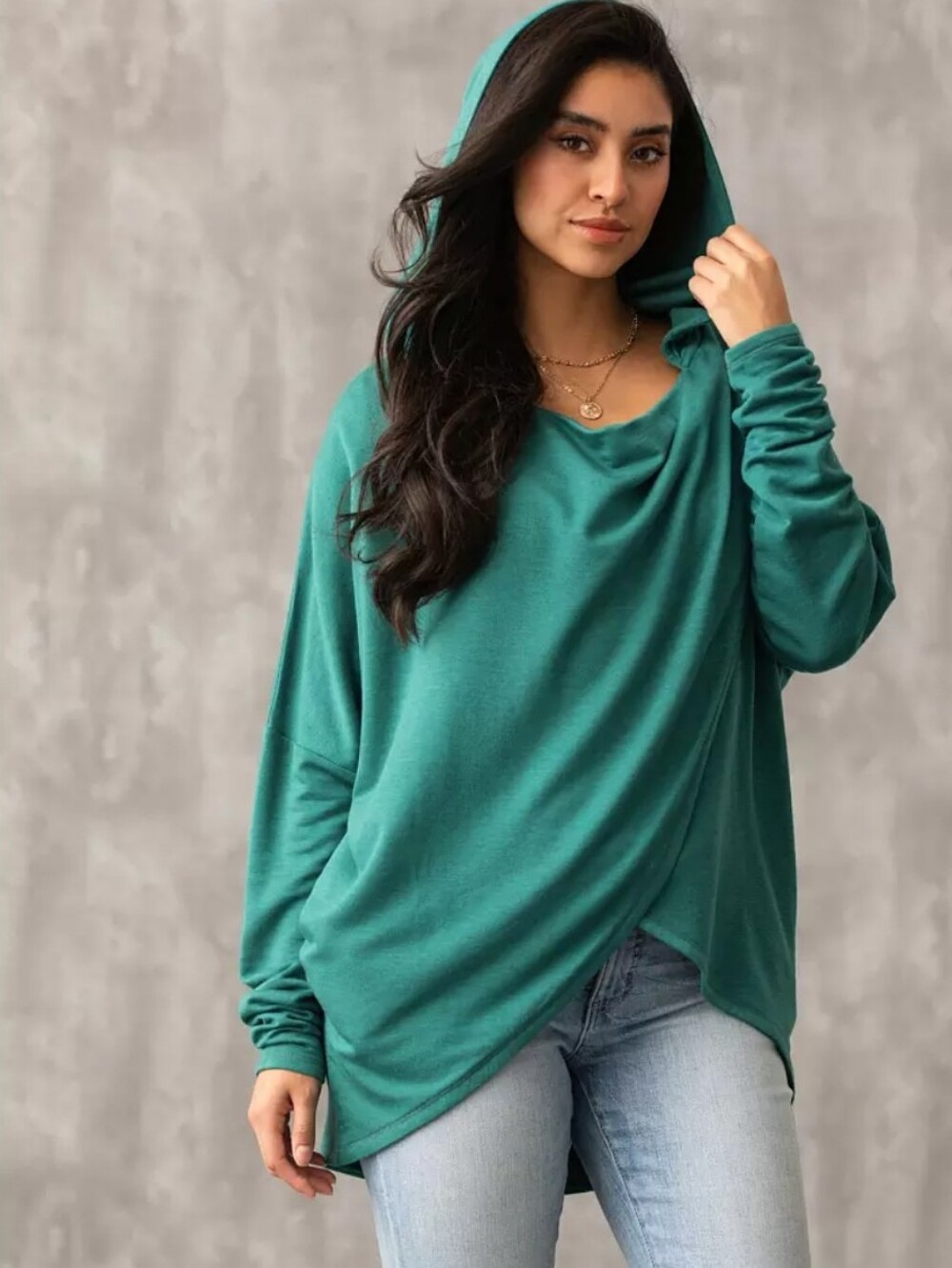 Buckle Black Teal Lightweight Hoodie NWT Small